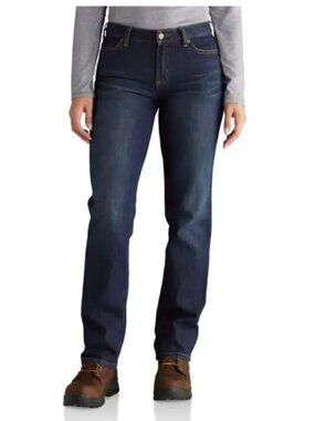Ladies Size 16 Carhartt Original Fit Straight Leg Jeans 102731 470 Bluestone
